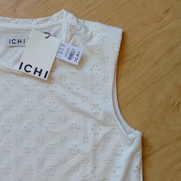 Ichi Ihnatalia Sleeveless Top Shirt Blouse S Cream - Picture 9 of 14